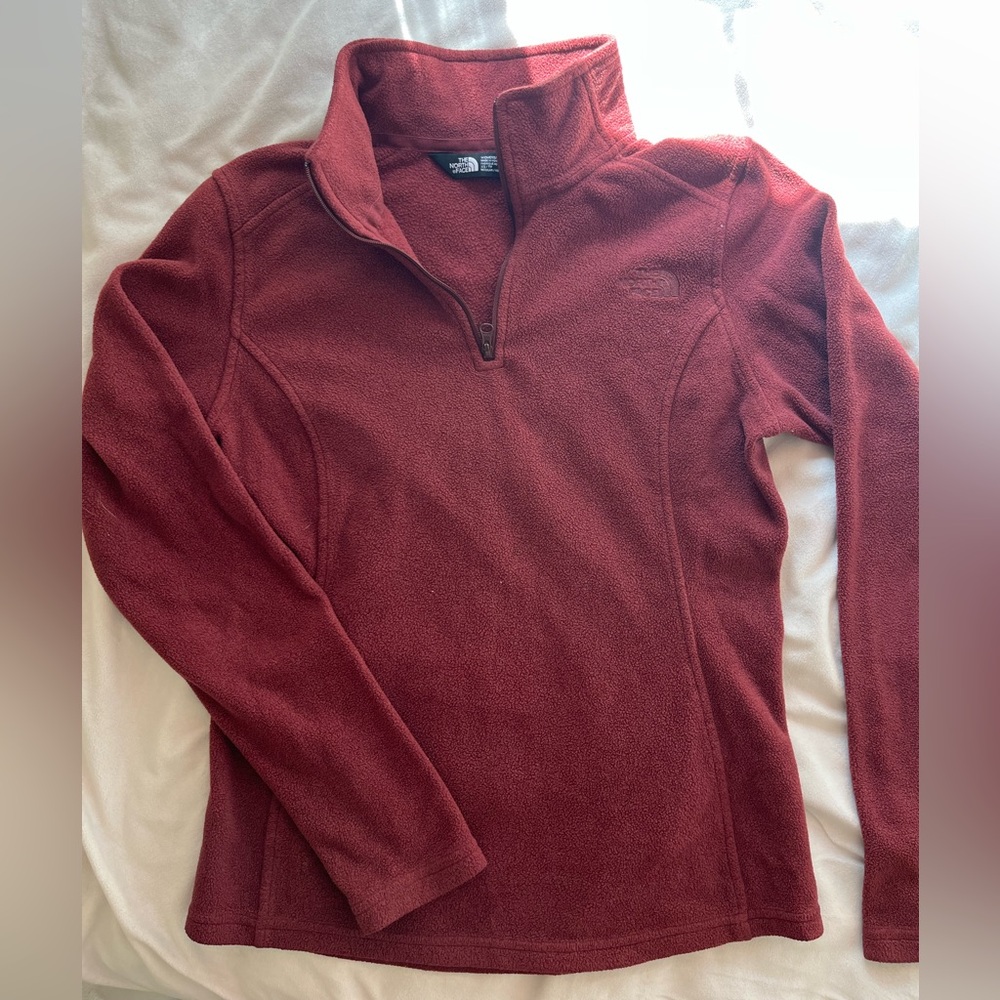 The North Face Burgundy Fleece Quarter-Zip